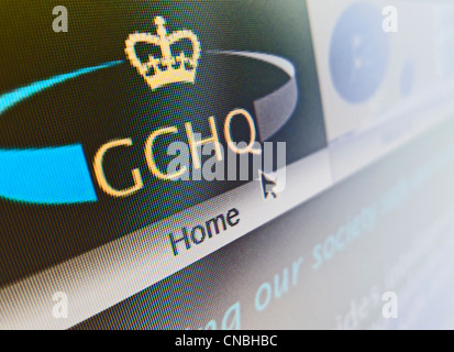 Das GCHQ-Logo auf ihrer Website. Stockfoto