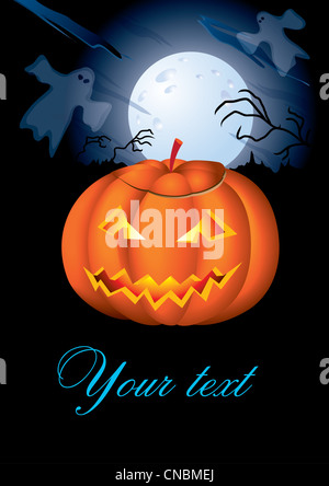 Eine Halloween-Nacht des Grauens dunkel Stockfoto