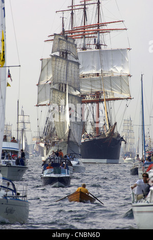 Die Windjammer-Parade während der Kieler Woche 2006, Deutschland Stockfoto