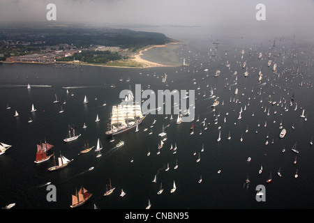 Luftaufnahme der Kieler Woche 2007, Deutschland Stockfoto