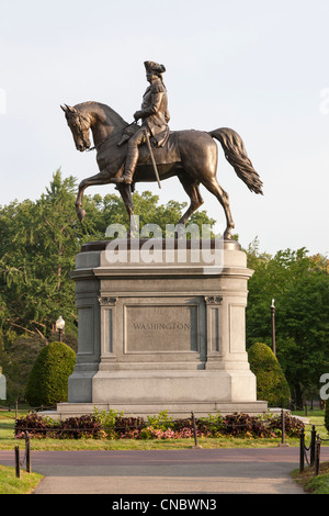 Bronze Statue von George Washington in Boston Public Garden in Boston, Massachusetts Stockfoto