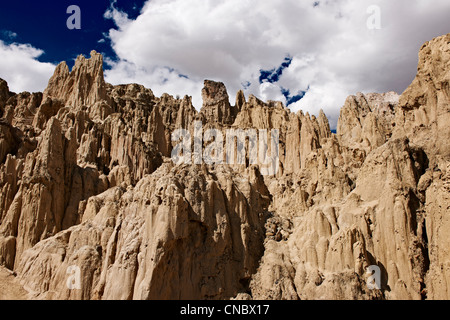 Tal des Mondes, Erosion Landschaft in der Nähe von La Paz, Bolivien, Südamerika Stockfoto