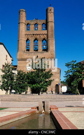 Frankreich, Haute Garonne, Villefranche de Lauragais, Kirche Stockfoto