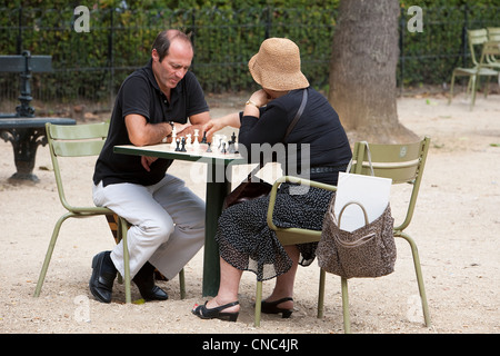 Jagen Sie Frankreich, Paris, Jardin du Luxembourg (Jardin du Luxembourg), die Spieler Stockfoto