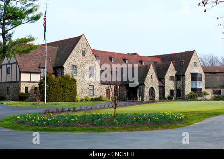 Haupt-Clubhaus, Aronimink Golf Club, Newtown Square, Pennsylvania, USA Stockfoto