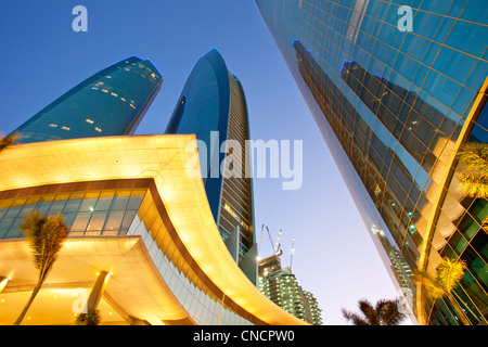 Abu Dhabi, Jumeirah Etihad Towers Stockfoto