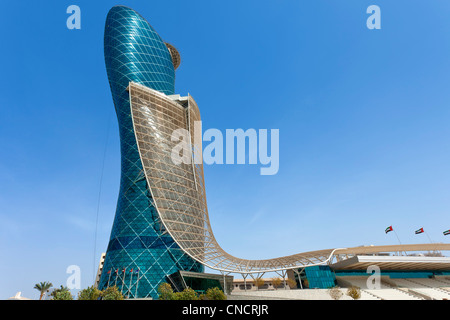 Abu Dhabi, Hyatt Capital Gate Hotel Stockfoto