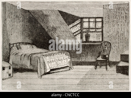 Das Zimmer, wo Joseph Mallord William Turner (englische Maler) in Chelsea, London starb Stockfoto