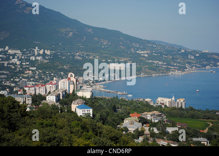 Ukraine. Die autonome Republik Krim. Jalta. Panorama. Stockfoto