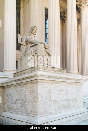 Außenseite der National Archives in Washington, D.C. Stockfoto