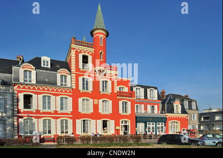 Hotelrestaurant Les Tourelles in Le Crotoy, der Baie de Somme, Côte d ' Opale / d ' Opale, Frankreich Stockfoto