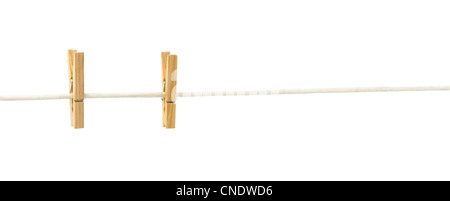 Zwei Stifte an Schnur Stockfoto