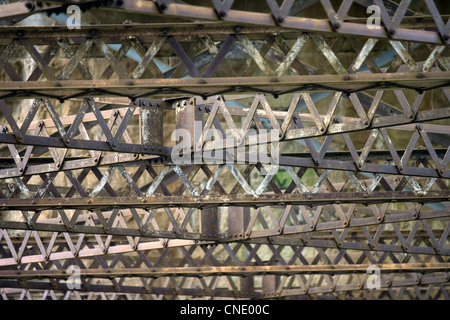 London Ontario, Kanada - 12. April 2012. Eisen-Trellesing-Brücke in London Ontario Kanada. Stockfoto