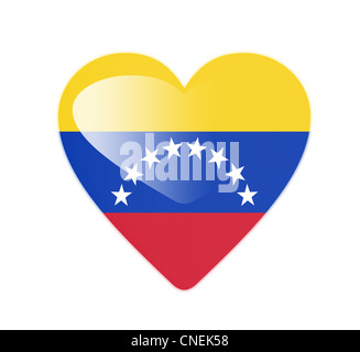 Venezuela 3D herzförmige Flagge Stockfoto