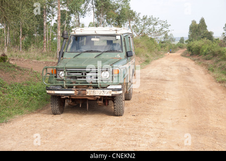 Alte Schule 4 x 4 Toyota Landcruiser für geologische Erkundung verwendet. Stockfoto