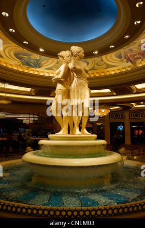 Die drei Grazien, Statue im Caesars Palace Hotel, Las Vegas, Nevada, USA Stockfoto