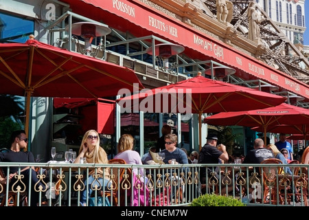 Mon Ami Gabi, French Steakhouse, Las Vegas auf den Strip, Nevada, USA Stockfoto