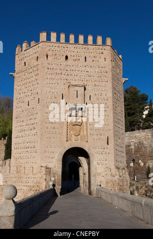 Alcantara Brücke, Toledo, Kastilien-La Mancha, Spanien Stockfoto