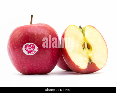 Pink Lady in Scheiben geschnitten Stockfoto