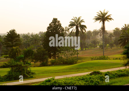 Ein Abschnitt des 18-Loch-Golfplatzes im Le Meridien Golf Resort in Uyo in Akwa Ibom State im TheNiger-Delta im Süden Nigeria Stockfoto