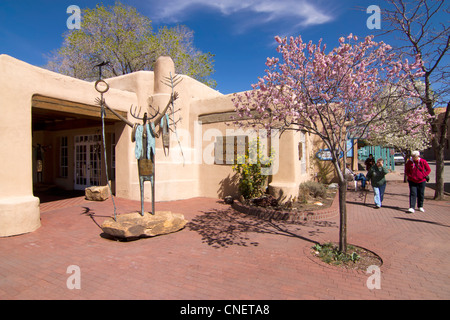 Palace Avenue, Santa Fe, New Mexico. Stockfoto