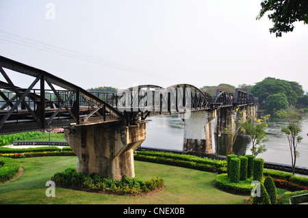 Die Brücke über den River Kwai, Kanchanaburi, Provinz Kanchanaburi, Thailand Stockfoto