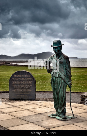 Charlie Chaplin-Statue in Waterville County Kerry Irland Stockfoto