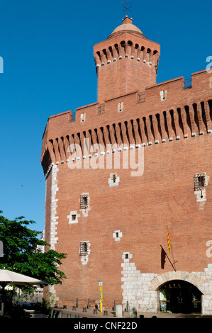 Das Castillet, Perpignan, Pyrenäen Orientales, Languedoc Roussillon, Frankreich Stockfoto