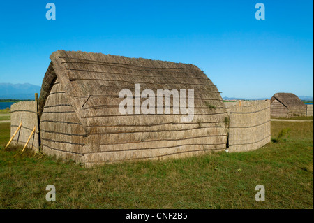 Fisher Blockhaus, Teich von Canet, Saint Cyprien, Pyrenäen Orientales, Languedoc-Roussillon, Frankreich Stockfoto