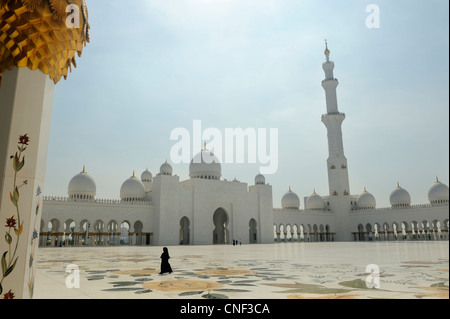 Abu Dhabi Sheikh Zayed Grand Moschee Stockfoto