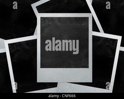 Sofortbild mit schwarzen Bereich mit Platz für Bild hinzufügen. Stockfoto