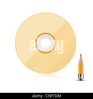 Vorderansicht der leeren CD Cover weiß. Stockfoto