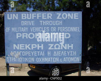 UN-Pufferzone - Nicosia, Zypern Stockfoto