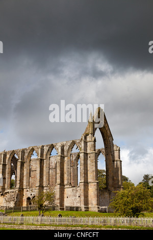 Dramatischer Himmel über Bolton Abbey Yorkshire England Stockfoto