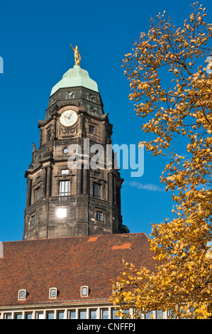 Neues Rathaus in Dresden, Deutschland. Stockfoto