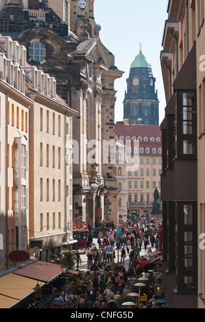 Straßenszene in Dresden, Deutschland. Stockfoto