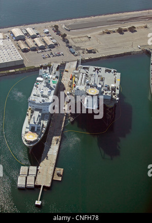 Luftbild Meer starten Commander Hafen von Long Beach Kalifornien Stockfoto