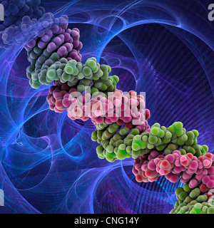 DNA-Molekül Kunstwerk Stockfoto