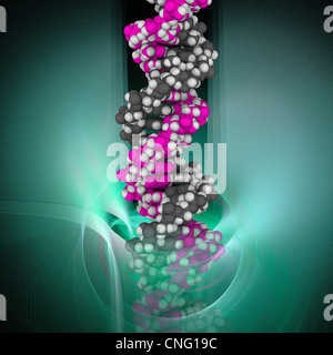 DNA-Molekül Kunstwerk Stockfoto