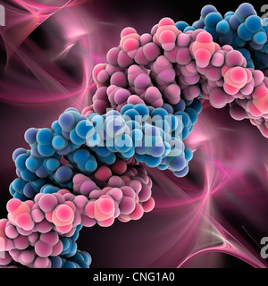DNA-Molekül Kunstwerk Stockfoto