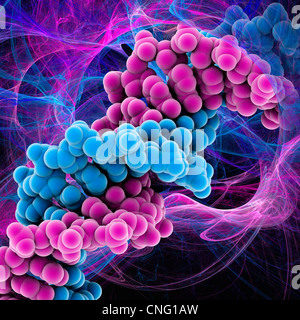 DNA-Molekül Kunstwerk Stockfoto