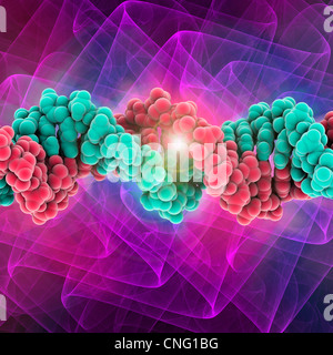 DNA-Molekül Kunstwerk Stockfoto