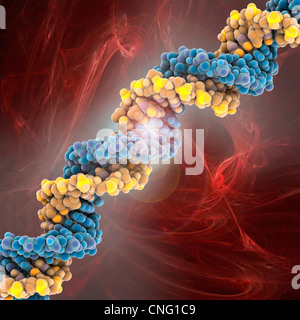 DNA-Molekül Kunstwerk Stockfoto