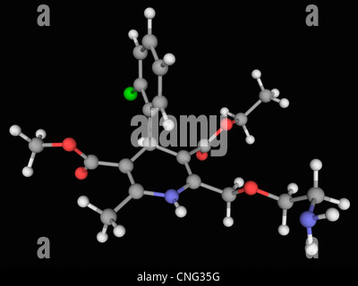 Amlodipin Wirkstoffmolekül Stockfoto