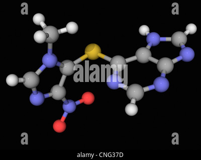 Azathioprin Wirkstoffmolekül Stockfoto