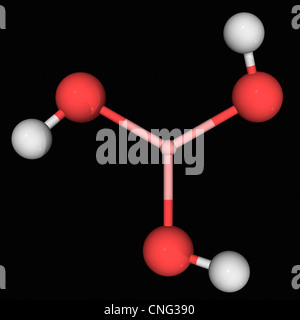 Borsäure-Molekül Stockfoto