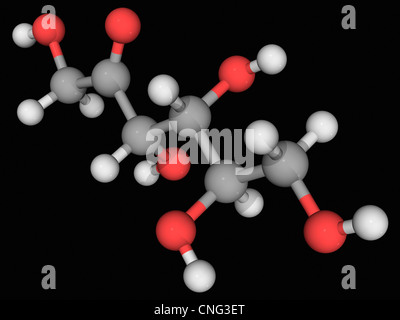 D-Fructose-Molekül Stockfoto