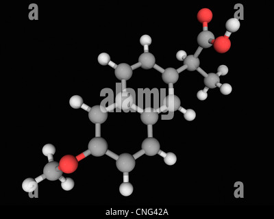 Naproxen Wirkstoffmolekül Stockfoto