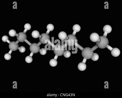 Oktan Molekül Stockfoto