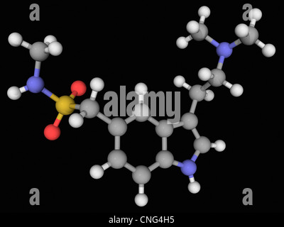 Sumatriptan Wirkstoffmolekül Stockfoto